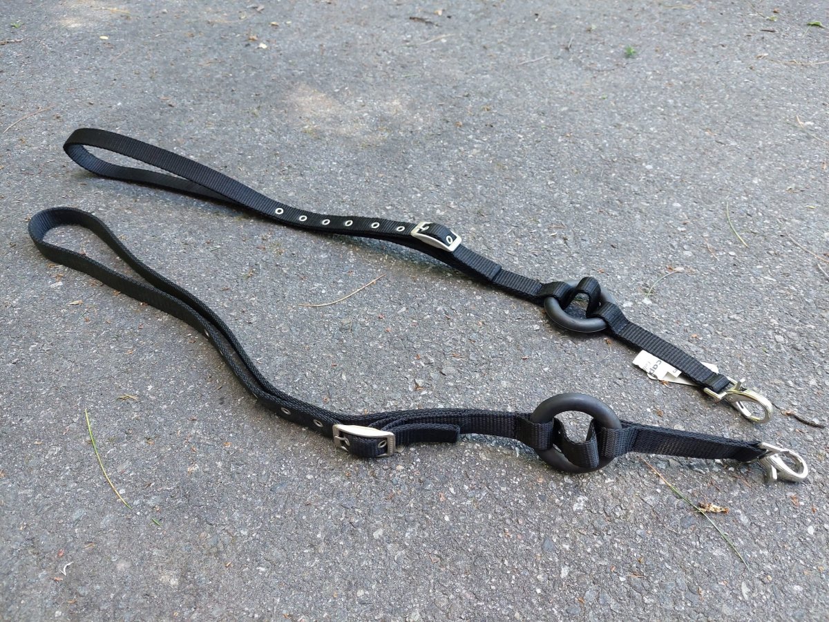 Inspänningstygel i nylon med gummiring