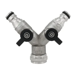 3-vägsventil med 2 stängningsspakar 3/4″