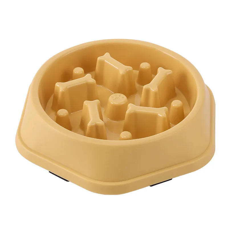 Äta-långsamtskål gul – slow feeder - Bild 2