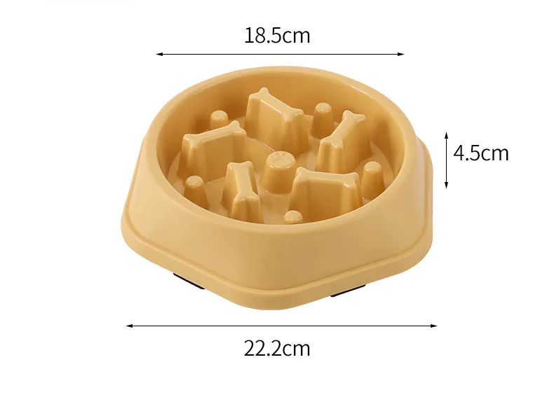 Äta-långsamtskål gul – slow feeder - Bild 3